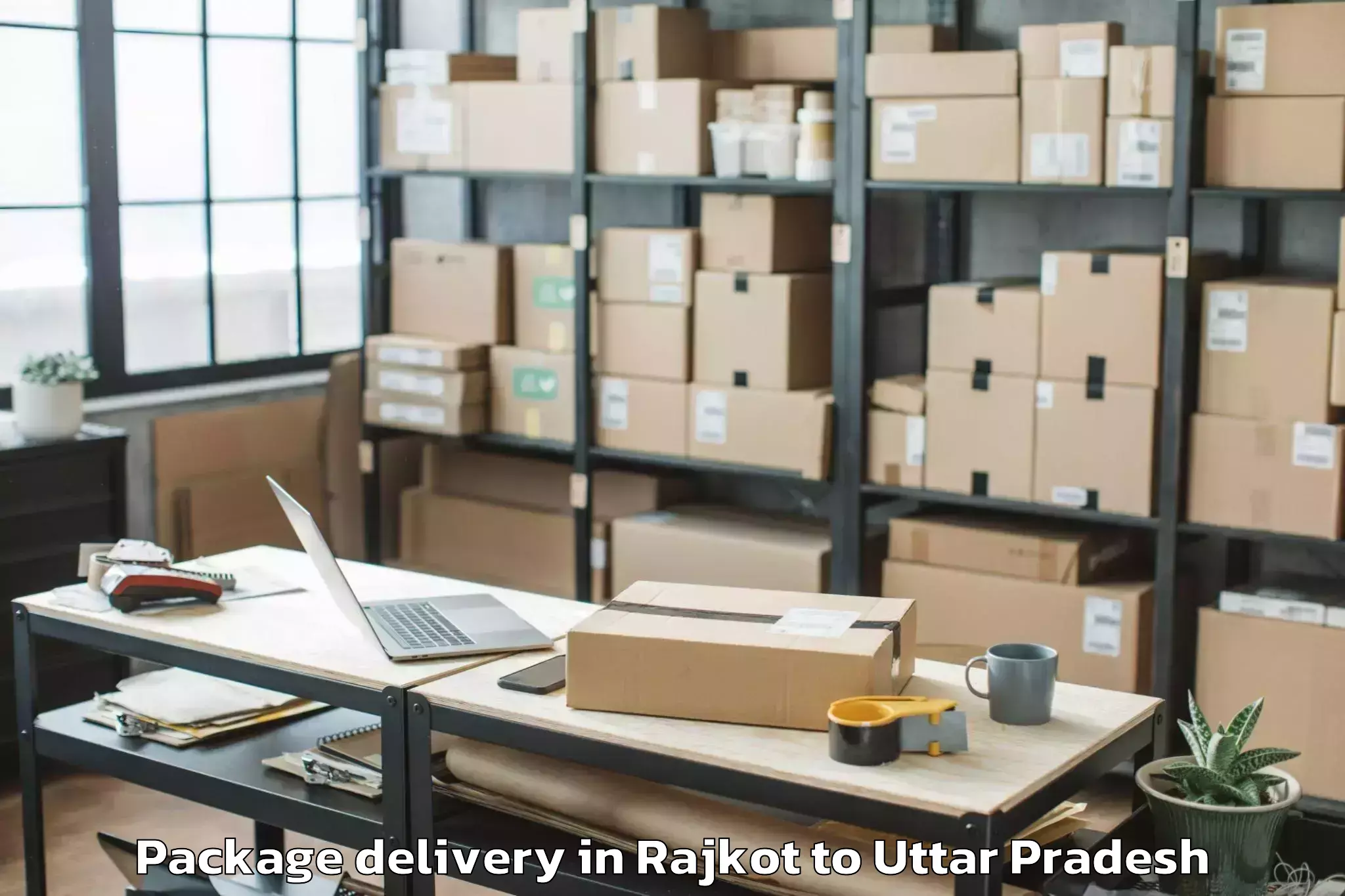 Reliable Rajkot to Ghazipur Package Delivery